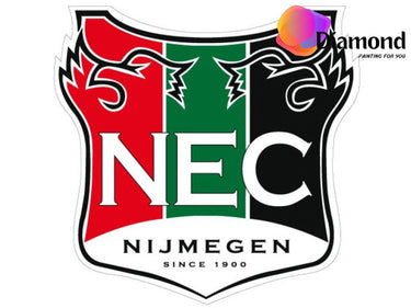 Diamond Painting NEC logo met Ronde steentjes 100x100 - Beste Kwaliteit